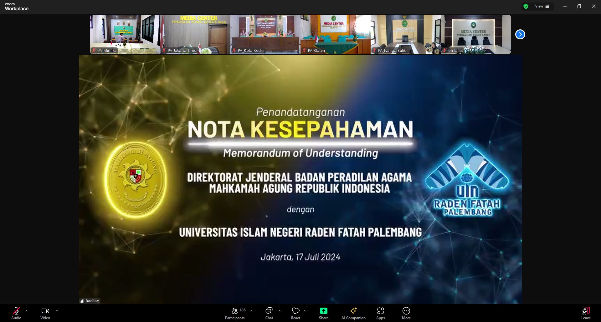 mou dirjen badilag uin palembang 1